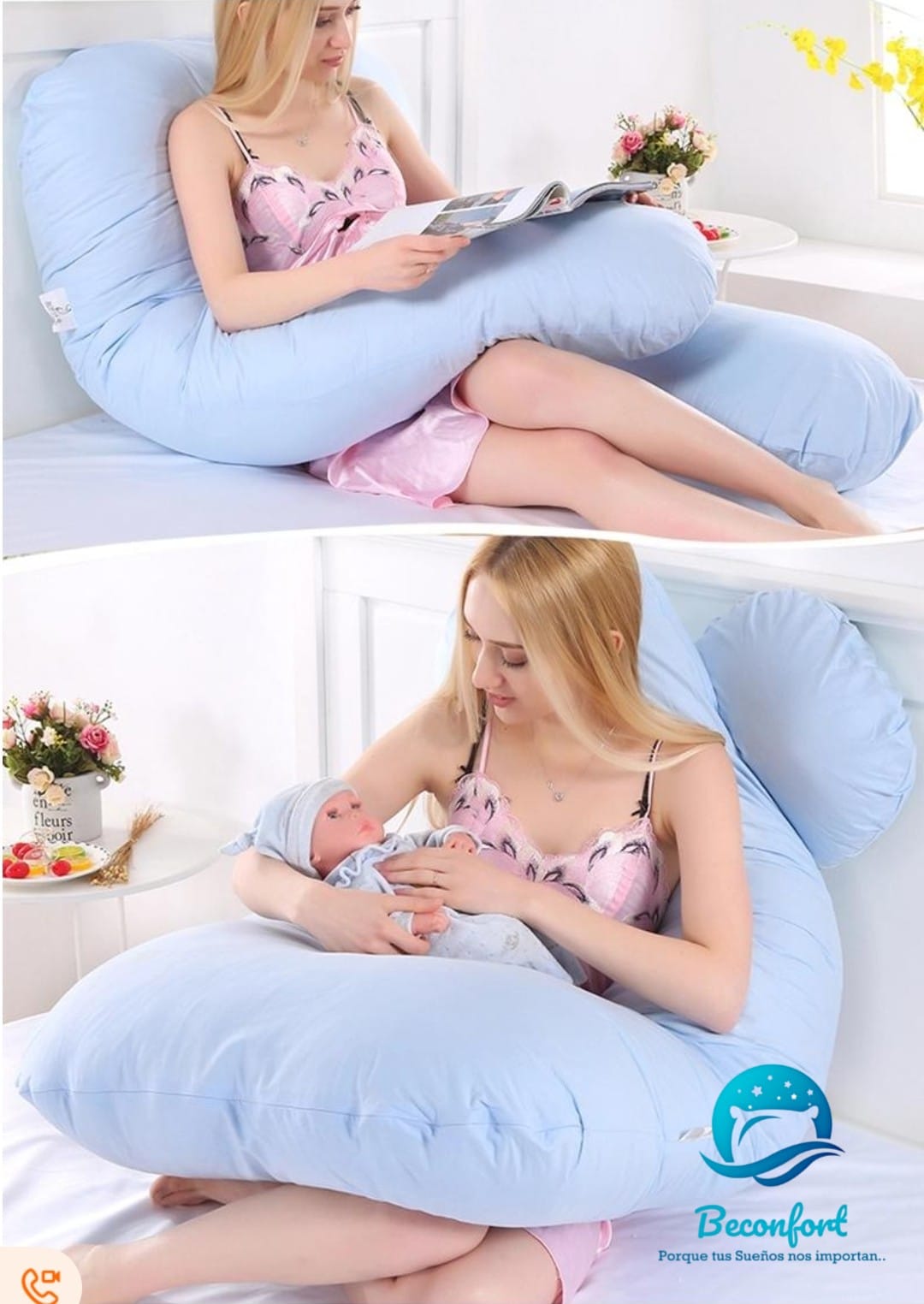 Almohada de Embarazo Plus Confort 🤰🏻☁️