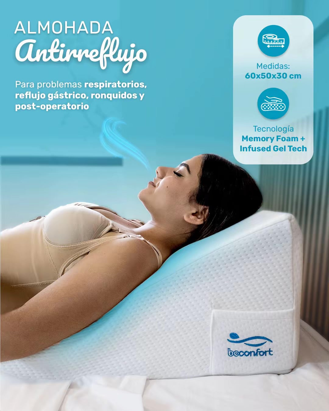 Almohada Antirreflujo Memory Foam💠