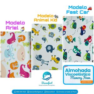 Almohada Infantil Almohadas viscoelásticas 40 x 60 cm Almohada Suave y  Saludable para niños (10-16 años) : : Bebé