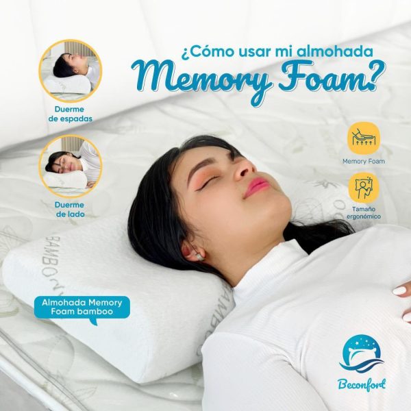 Combo Confort Dream 🍃( 2 Almohadas Memory Foam Bamboo + 1 Cojin de Rodilla Gel tech 💠) - Imagen 6