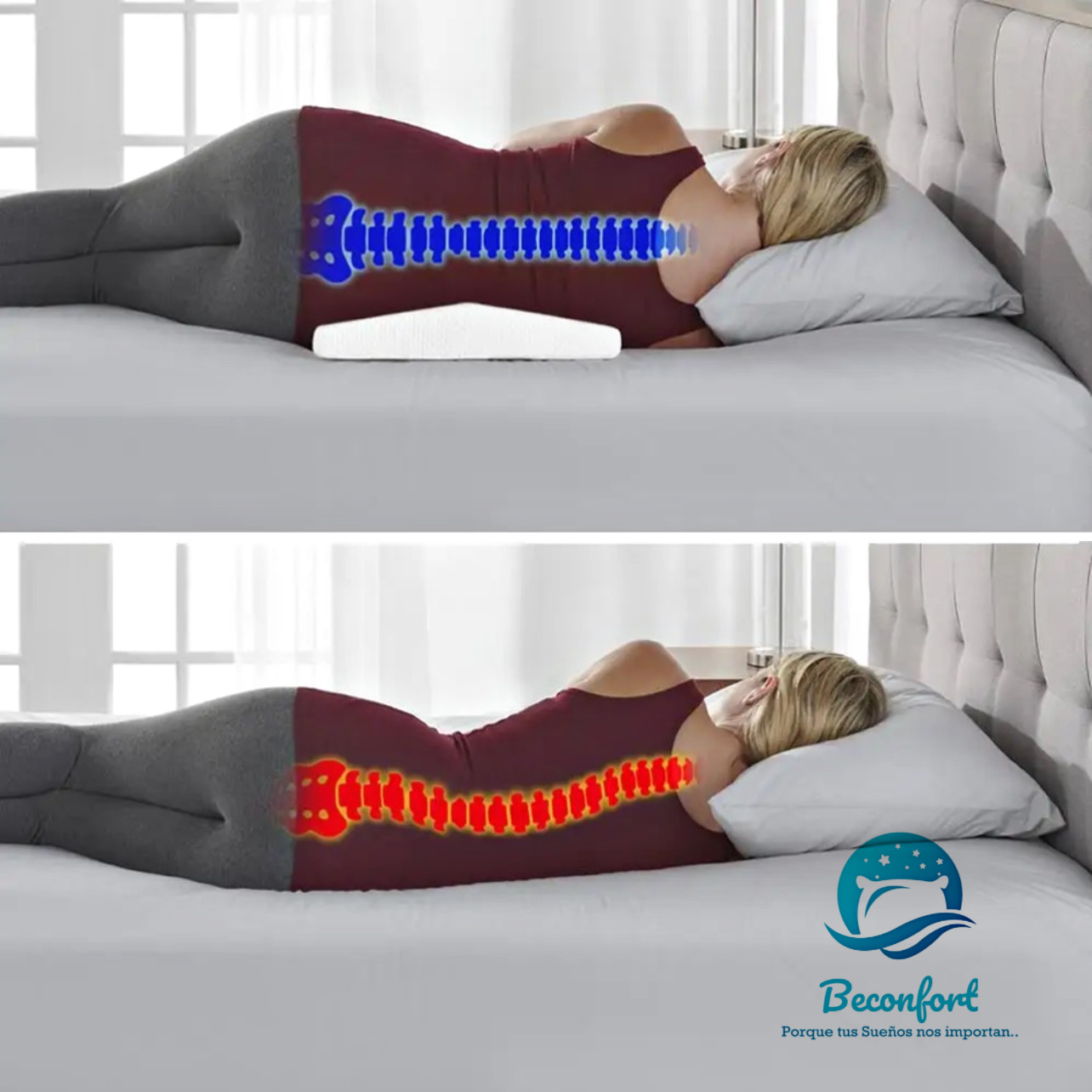 Almohada Lumbar Para Dormir, Almohadas De Dolor De Espalda