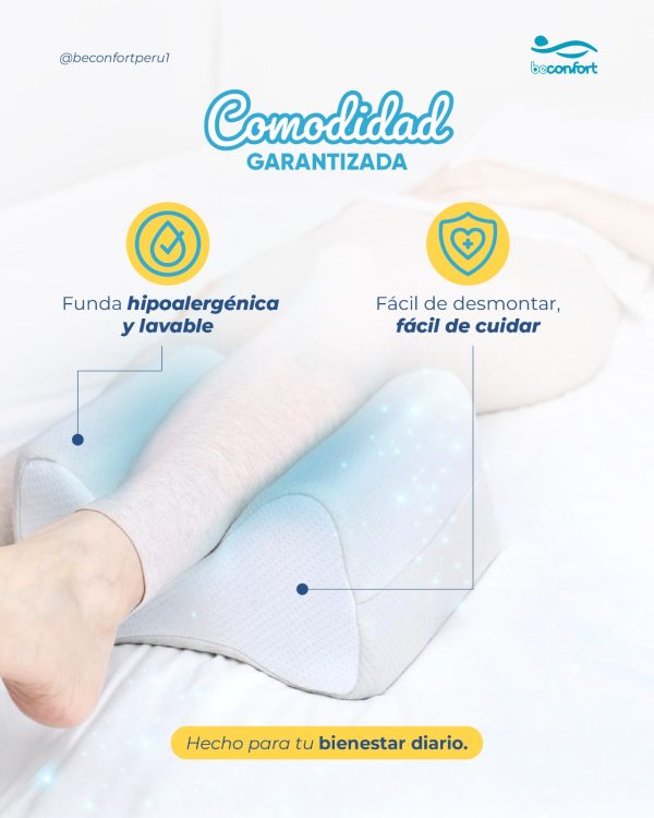 Combo Confort Dream Beauty 🍃💠 (1 Almohadas Cervical Sleep Beauty + 1 Cojín para Rodillas Gel Tech) - Imagen 8