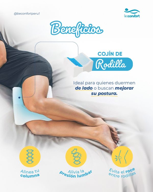 Combo Confort Dream 🍃( 2 Almohadas Memory Foam Bamboo + 1 Cojin de Rodilla Gel tech 💠) - Imagen 3